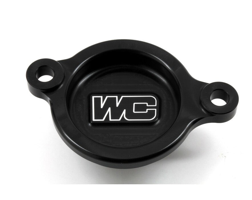 Works Connection Black Oil Filter Cover - Honda CR