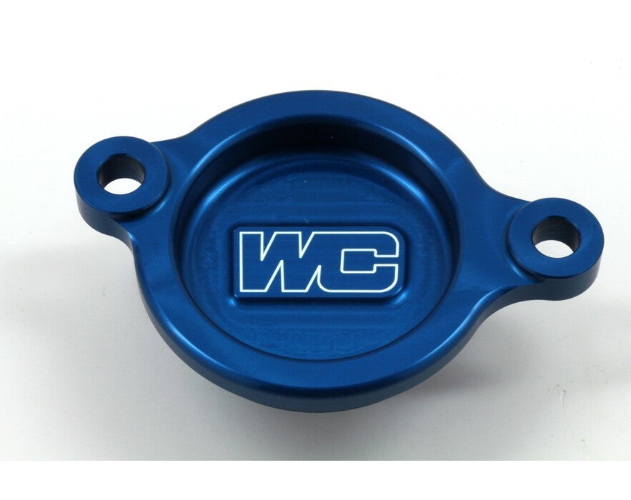 Works Connection Blue Oil Filter Cover - Honda CRF
