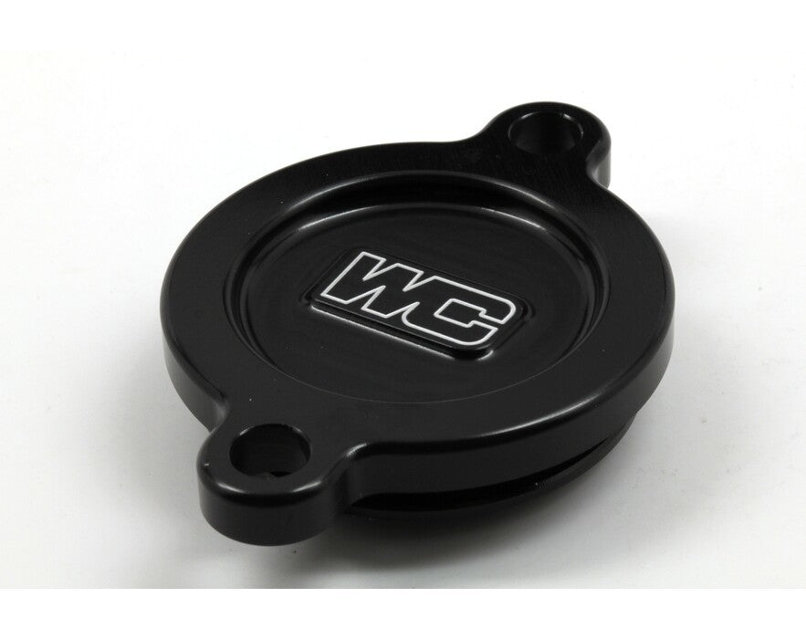 Works Connection Black Oil Filter Cover - Kawasaki
